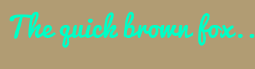 Image with Font Color 00FFC6 and Background Color B19C73